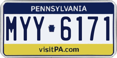 PA license plate MYY6171