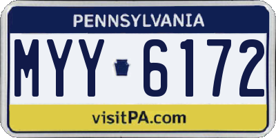 PA license plate MYY6172