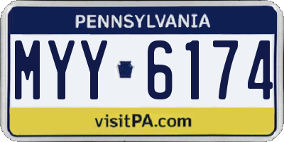 PA license plate MYY6174