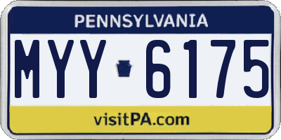 PA license plate MYY6175