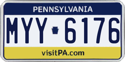 PA license plate MYY6176