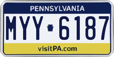 PA license plate MYY6187