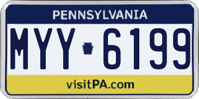 PA license plate MYY6199