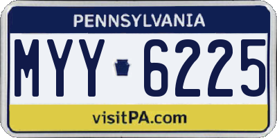 PA license plate MYY6225