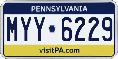 PA license plate MYY6229