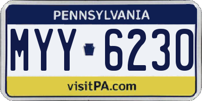 PA license plate MYY6230