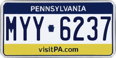 PA license plate MYY6237