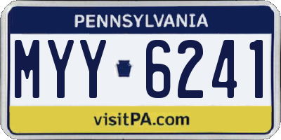 PA license plate MYY6241