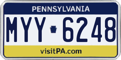 PA license plate MYY6248