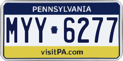 PA license plate MYY6277