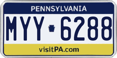 PA license plate MYY6288