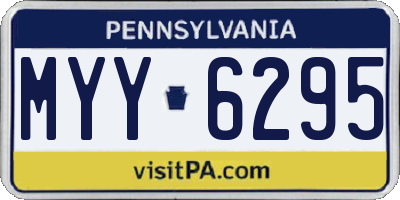 PA license plate MYY6295