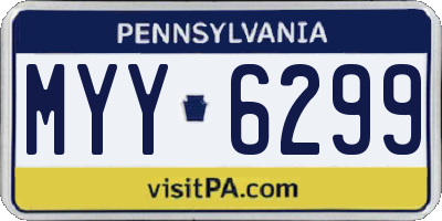 PA license plate MYY6299