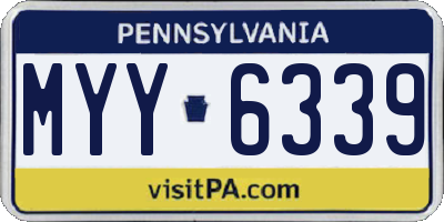 PA license plate MYY6339