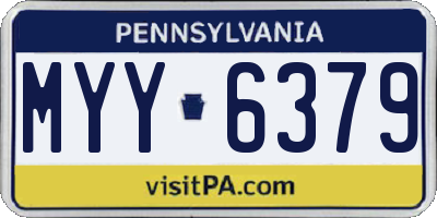 PA license plate MYY6379