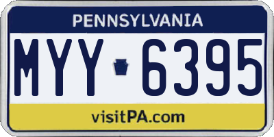 PA license plate MYY6395