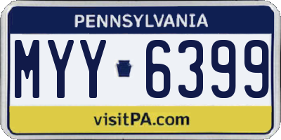 PA license plate MYY6399
