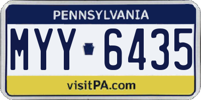 PA license plate MYY6435