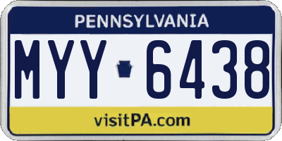 PA license plate MYY6438
