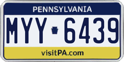 PA license plate MYY6439