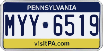 PA license plate MYY6519