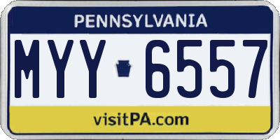PA license plate MYY6557