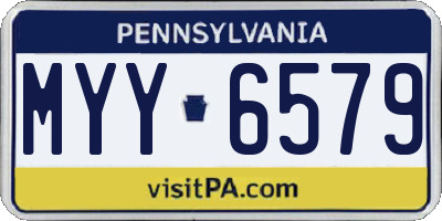 PA license plate MYY6579
