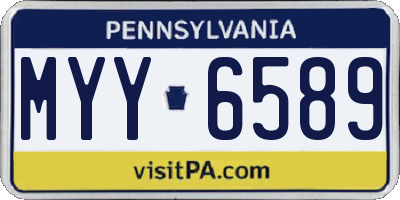 PA license plate MYY6589