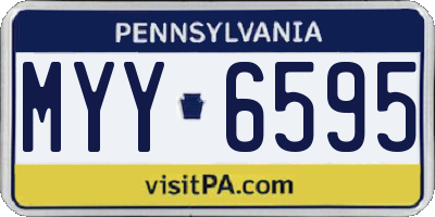 PA license plate MYY6595