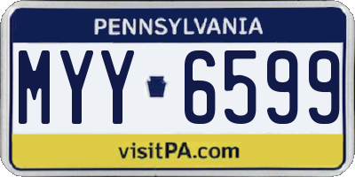 PA license plate MYY6599