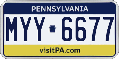 PA license plate MYY6677