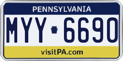PA license plate MYY6690