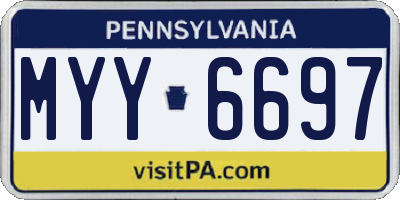 PA license plate MYY6697