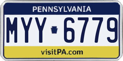 PA license plate MYY6779