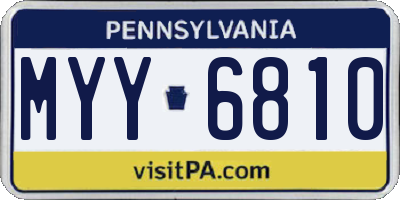 PA license plate MYY6810