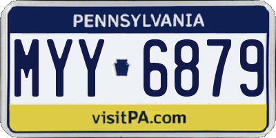 PA license plate MYY6879