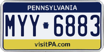PA license plate MYY6883