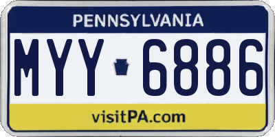 PA license plate MYY6886