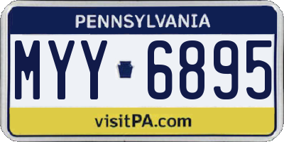 PA license plate MYY6895