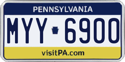 PA license plate MYY6900