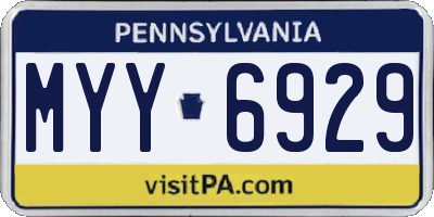 PA license plate MYY6929