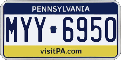 PA license plate MYY6950