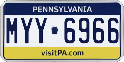PA license plate MYY6966