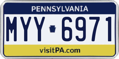 PA license plate MYY6971