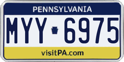 PA license plate MYY6975