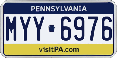 PA license plate MYY6976