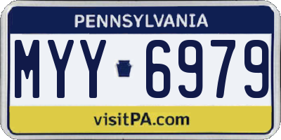 PA license plate MYY6979