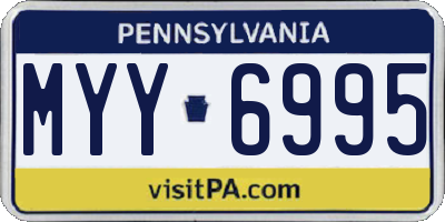 PA license plate MYY6995