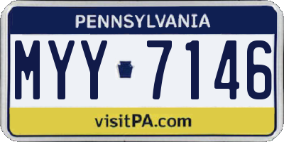 PA license plate MYY7146
