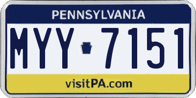 PA license plate MYY7151